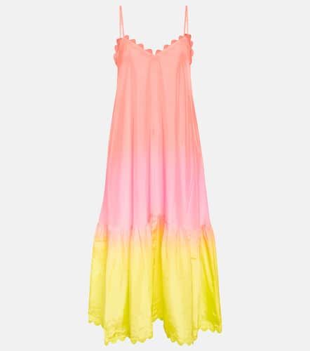 OmbrÃ© scalloped silk midi dress - Juliet Dunn - Modalova