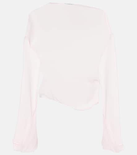 Asymmetric sheer draped blouse - JW Anderson - Modalova