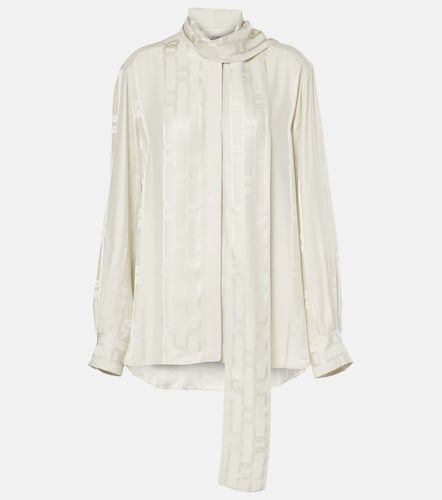 Blusa de satén jacquard con bufanda - Tod's - Modalova