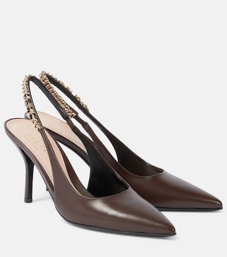 Signoria leather slingback pumps - Gucci - Modalova