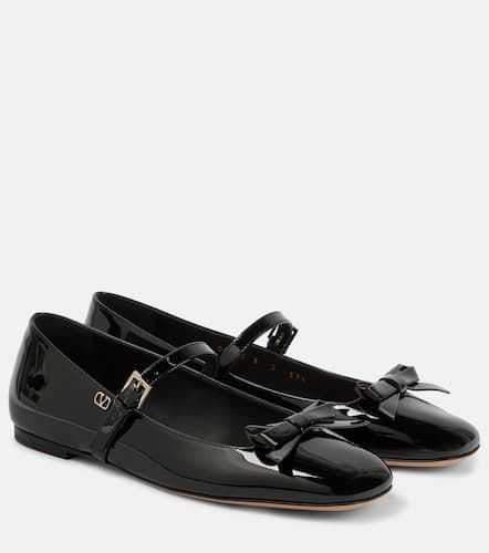 Mary-Jane-Ballerinas Romance Bow aus Lackleder - Valentino Garavani - Modalova