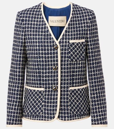 Wool and cotton-blend boucle jacket - Valentino - Modalova
