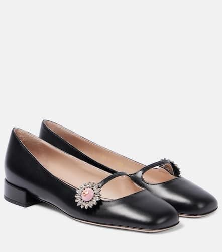 Embellished leather Mary Jane flats - Valentino Garavani - Modalova