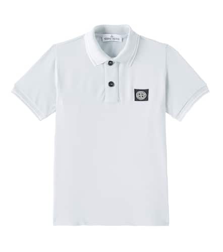 Cotton-blend polo shirt - Stone Island Junior - Modalova