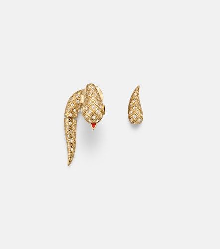 Yvonne Léon Orecchini Python in 9kt con diamanti e spinelli - Yvonne Leon - Modalova
