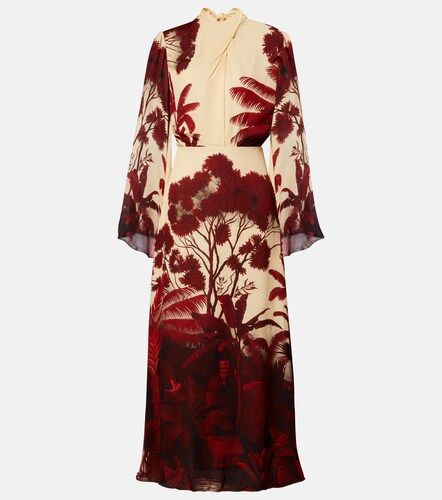 Printed silk maxi dress - Johanna Ortiz - Modalova