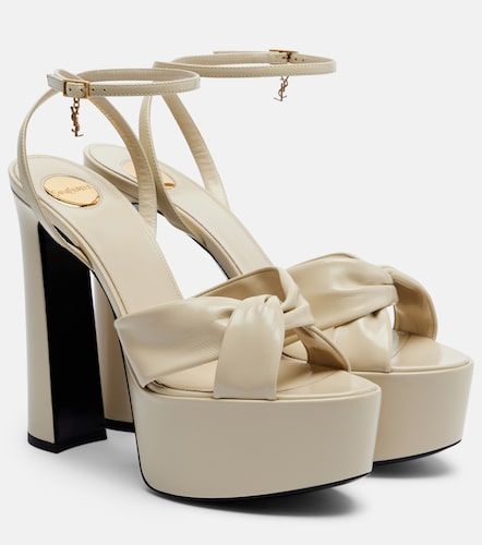 Franciane leather platform sandals - Saint Laurent - Modalova