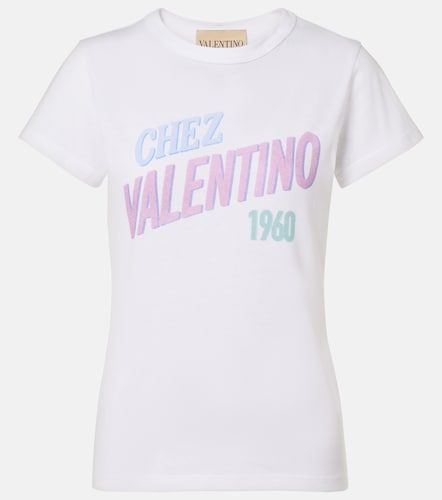 Camiseta de jersey de algodón estampada - Valentino - Modalova