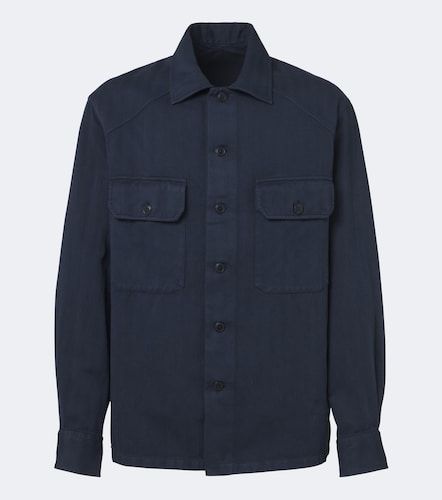 Camicia in cotone e lino - Ralph Lauren Purple Label - Modalova