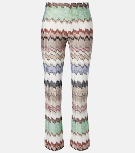 Pantaloni regular cropped in lamé a zig-zag - Missoni - Modalova