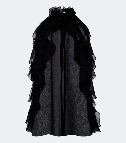 McQueen Ruffled silk chiffon top - McQueen - Modalova