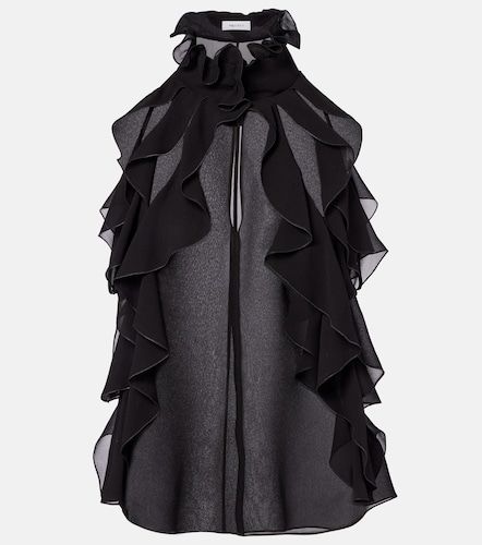 McQueen Ruffled silk chiffon top - McQueen - Modalova