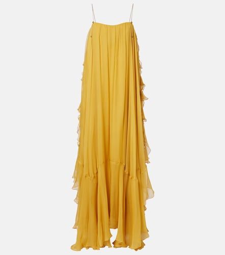 Chloe Ruffled silk muslin gown - Chloe - Modalova