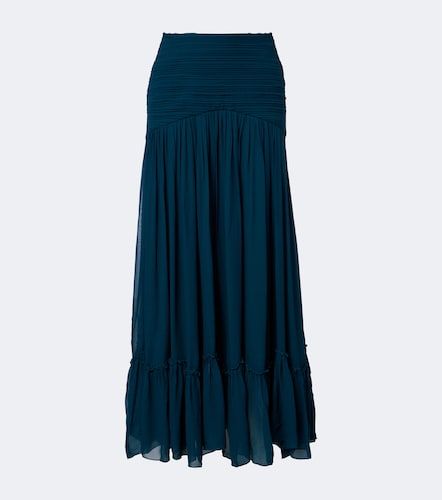 Pleated chiffon maxi skirt - Jacques Wei - Modalova