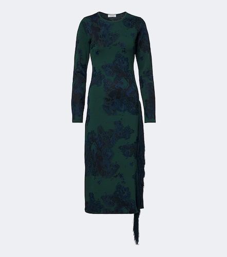 Vestido midi de punto en jacquard floral - Erdem - Modalova