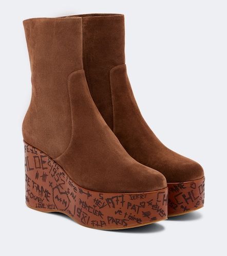 Chloe Maxime suede mid-calf boots - Chloe - Modalova