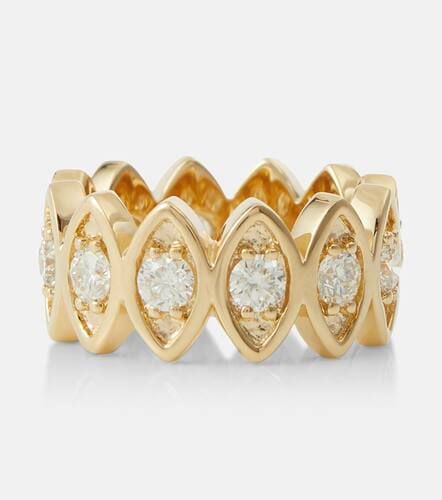 Evil Eye 14kt yellow eternity ring with diamonds - Sydney Evan - Modalova