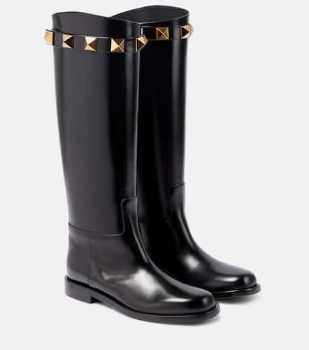 Roman Stud leather knee-high boots - Valentino Garavani - Modalova