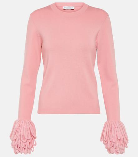 Fringed wool-blend sweater - JW Anderson - Modalova