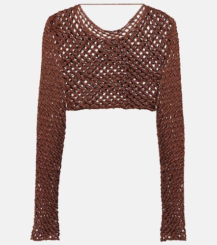 Magen knitted cotton-blend crop top - Bananhot - Modalova