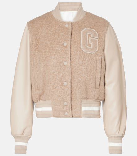 Leather-trimmed alpaca-blend varsity jacket - Givenchy - Modalova