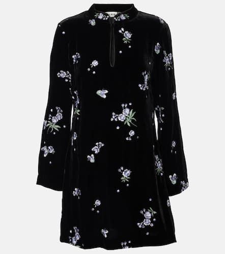 Calla embroidered velvet minidress - Rixo - Modalova