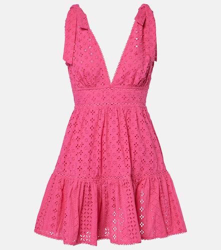 Cara broderie anglaise cotton minidress - Poupette St Barth - Modalova