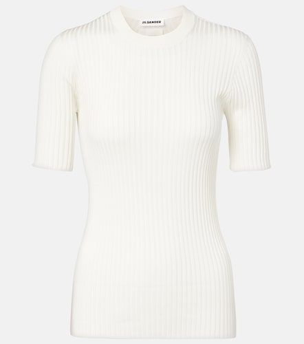 Pullover in maglia di seta a coste - Jil Sander - Modalova