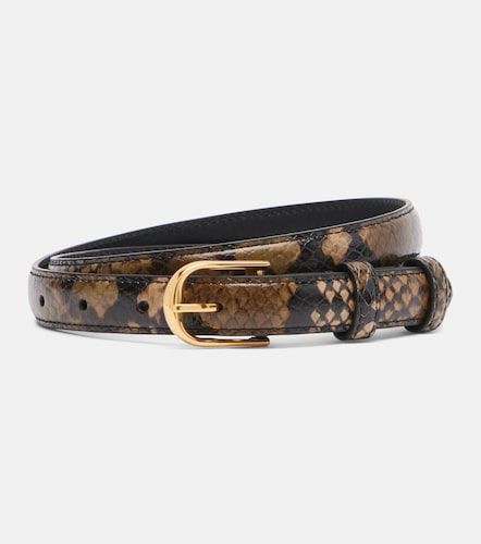 Jane snake-effect leather belt - Nili Lotan - Modalova