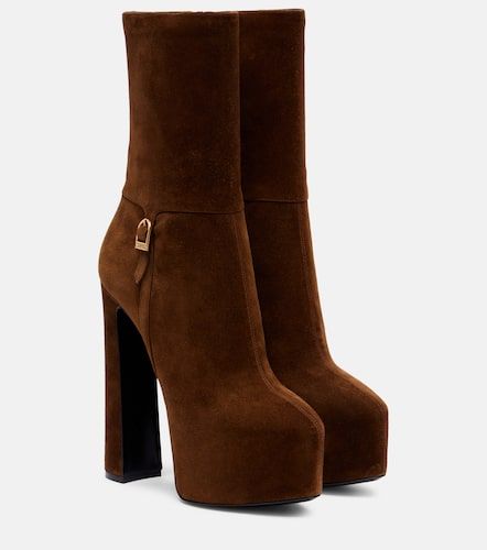 Botines con plataforma Nico 155 de ante - Saint Laurent - Modalova