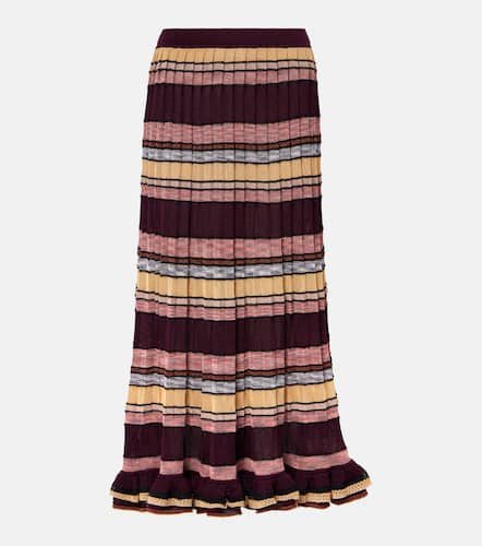 Seraphine striped pleated midi skirt - Ulla Johnson - Modalova