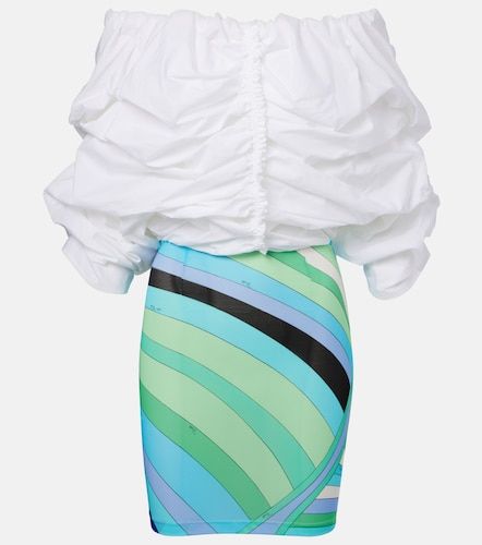 Abito corto in cotone con ruches - Pucci - Modalova