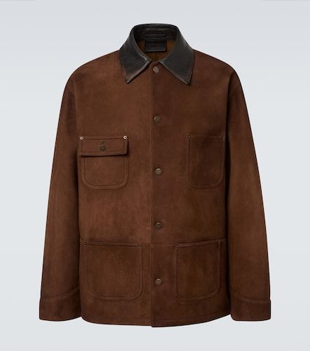 Prada Leather-trimmed suede jacket - Prada - Modalova