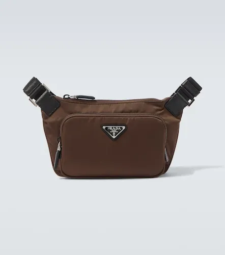 Re-Nylon leather-trimmed shoulder bag - Prada - Modalova