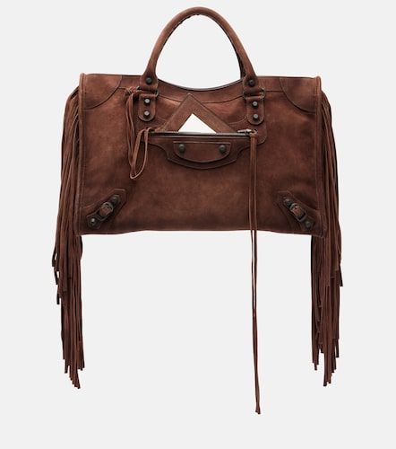 Le City Medium suede top-handle bag - Balenciaga - Modalova