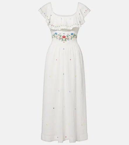 Vestido midi Ebony de algodón bordado - Rixo - Modalova