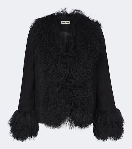 Sammy shearling-trimmed suede jacket - Rixo - Modalova
