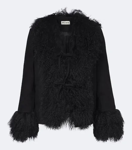Sammy shearling-trimmed suede jacket - Rixo - Modalova