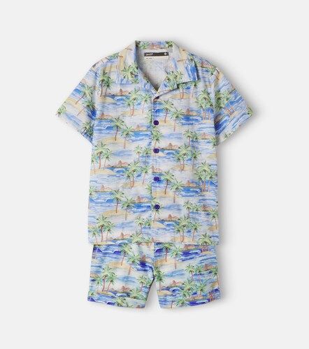 Fábula Set de camisa y shorts de algodón estampado - Fabula - Modalova