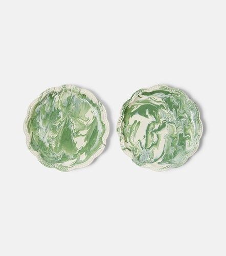 Set di 2 piatti piani Marbled in ceramica - Cabana - Modalova