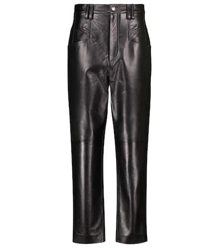 Dipadelac high-rise slim leather pants - Isabel Marant - Modalova