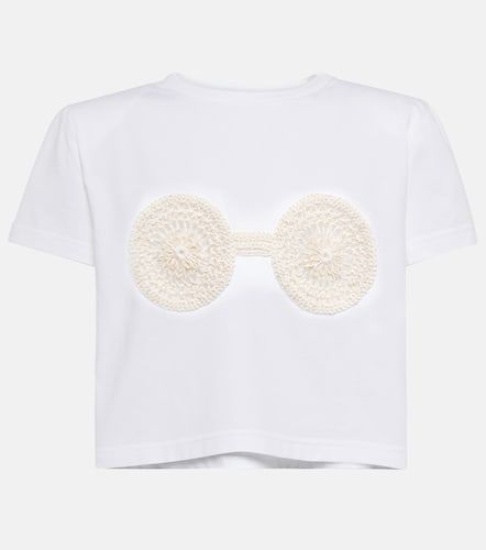 Embroidered cotton T-shirt - Magda Butrym - Modalova