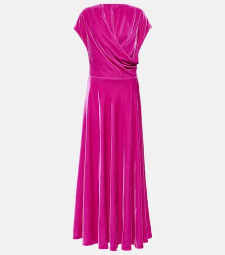 Lapis draped velvet maxi dress - Costarellos - Modalova