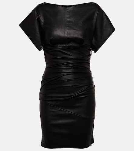 Yuzu ruched leather minidress - Maticevski - Modalova