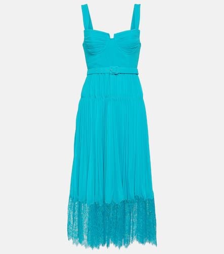 Lace-trimmed chiffon midi dress - Self-Portrait - Modalova