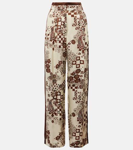 AlÃ©mais Printed high-rise wide-leg pants - Alemais - Modalova