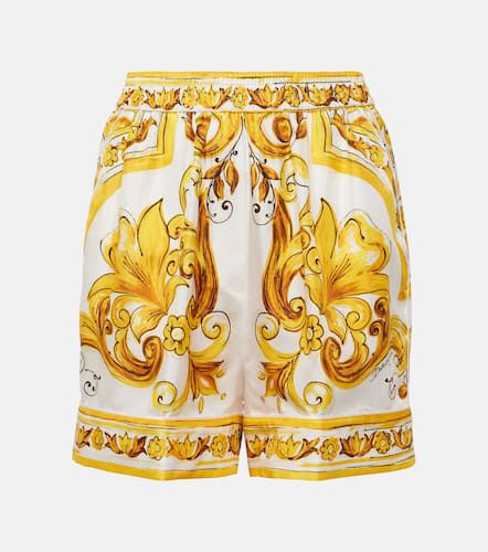 Shorts Majolica in seta - Dolce&Gabbana - Modalova