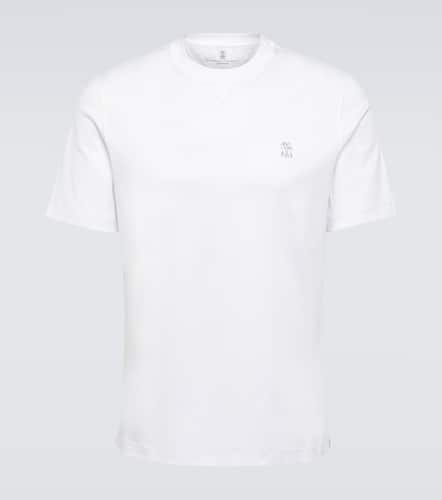 T-shirt in jersey di cotone - Brunello Cucinelli - Modalova