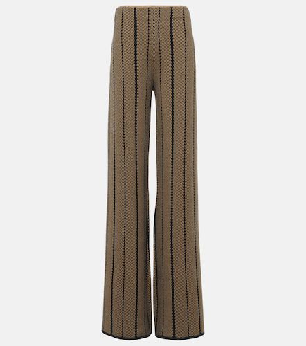 Chevron wool jacquard straight pants - Joseph - Modalova