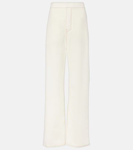 High-rise wool-blend wide-leg pants - Alaia - Modalova
